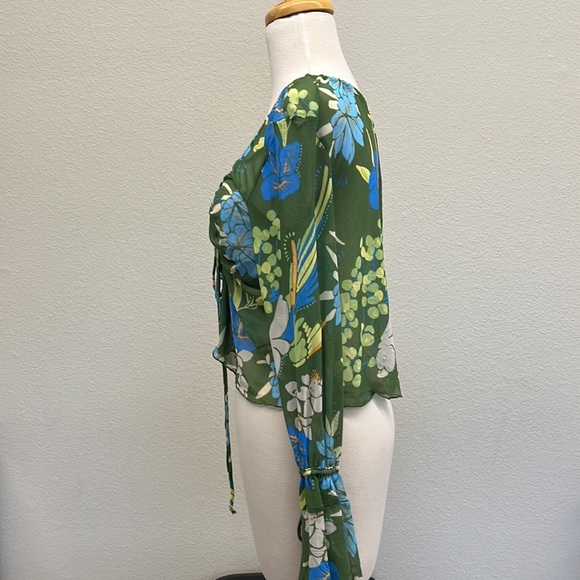 Free People Of Paradise Floral Bell Sleeve Top - Picture 8 of 13